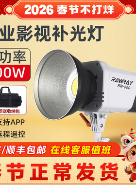 Rawray若锐600w影视灯大功率拍照室内摄影灯600X双色温补光灯影棚专业户外太阳灯直播间主播专用深抛打光灯