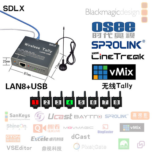 山东联讯无线tally灯LAN8+USB
