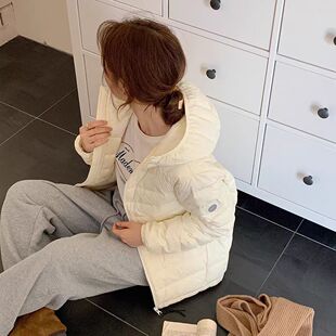 江西共青城羽绒排骨羽绒服女短款轻薄2025年新款韩版白鸭绒休闲