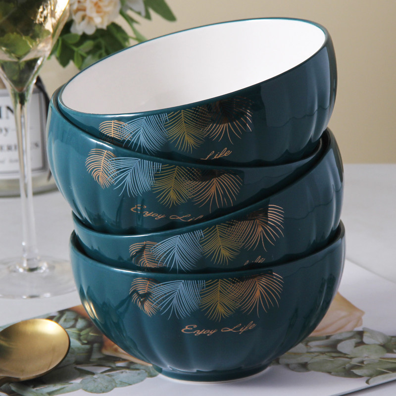 4只装吃面碗ins风大号吃饭碗轻奢陶瓷餐具大碗2025新款碗套装家用,餐饮具,碗,淘宝优惠券,粉丝福利购,淘宝优惠卷