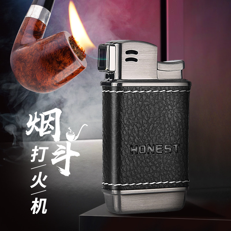 2026百诚创意新款复古防风打火机明火点火器点烟便携式烟斗机耐用