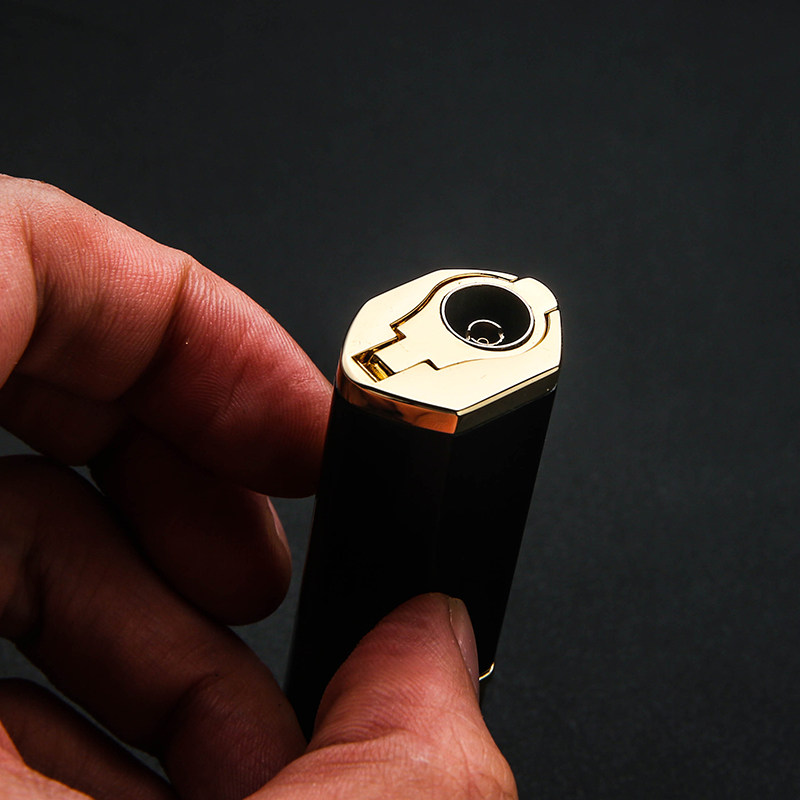 百诚雪茄烟斗专用打火机防风时尚双排直冲喷枪充气火机