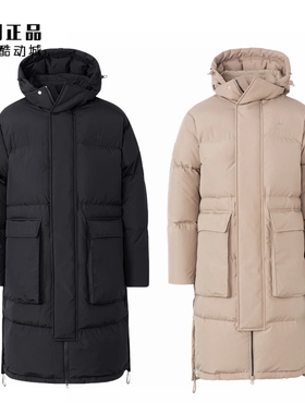 Adidas 三叶草 男款运动休闲防风保暖中长款羽绒服 HS7290 HS7291