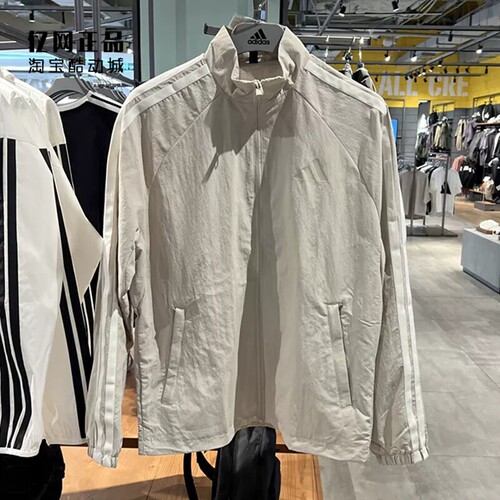 Adidas 阿迪达斯 男款春秋运动休闲舒适梭织风衣夹克外套 KC3894