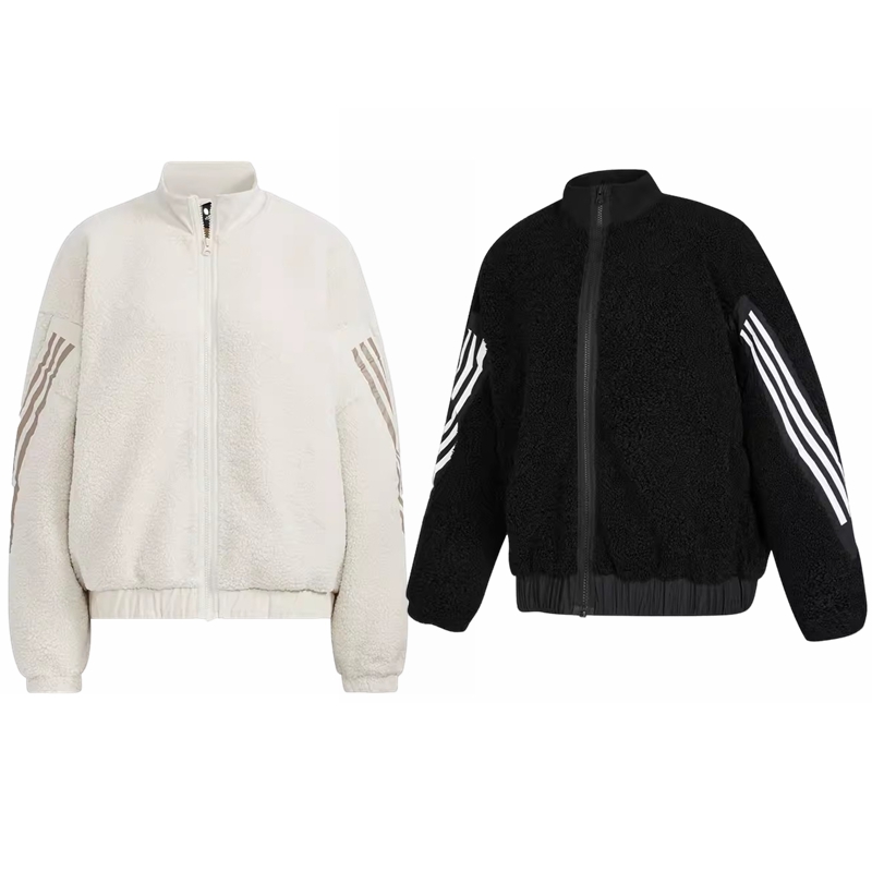 阿迪达斯女款运动休闲羊羔绒外套
