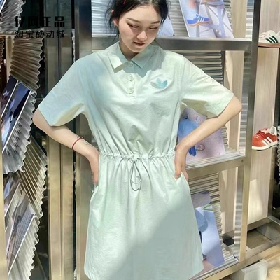 阿迪达斯时尚百搭女款透气连衣裙