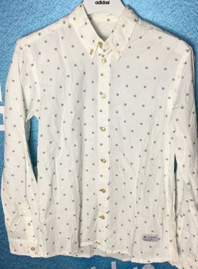 阿迪达斯 三叶草 blue系列白色修身经典 衬衫 F50193-F50194