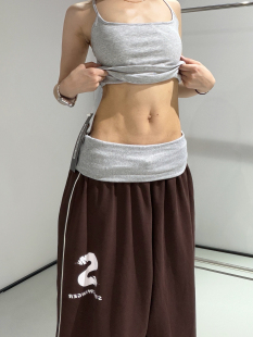 SWINGER街牌跳舞内搭翻边短裤棉质爵士腰封平角性感短裤打底裤