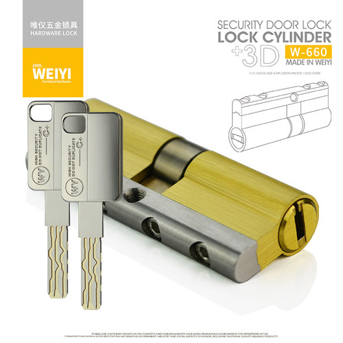 超C级防盗门锁芯 入户门大门锁芯三维多轨道叶片边柱锁芯T-660