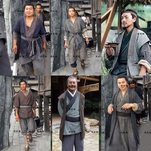 影视古装宋朝男士家丁棉麻老百姓樵夫农民群演杂役苦工群演服装