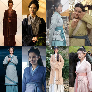 影视唐朝宋朝明朝古装小姐服丫鬟老妇人村姑夫人女士棉麻群演古装