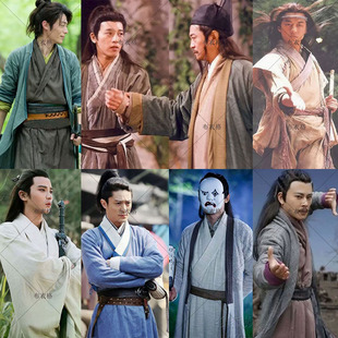 影视古装笑傲江湖同款宋朝武侠侠客装令狐冲少爷公子男款演出服装