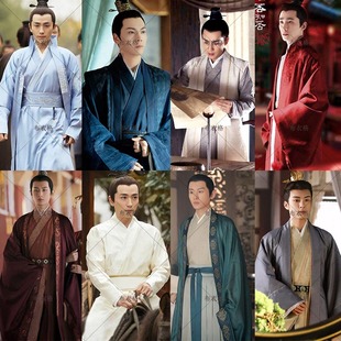 影视古装武侠白色飘逸公子服护卫书生少侠服男士汉服仙侠剑客服