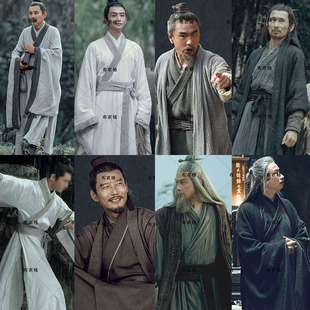 雪中悍刀行徐凤年仙侠服侠客服男士汉服白色棉麻剑客服刀客演出服