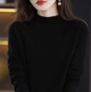 半高领针织女加厚打底毛衣套头百搭羊毛针织衫秋冬款