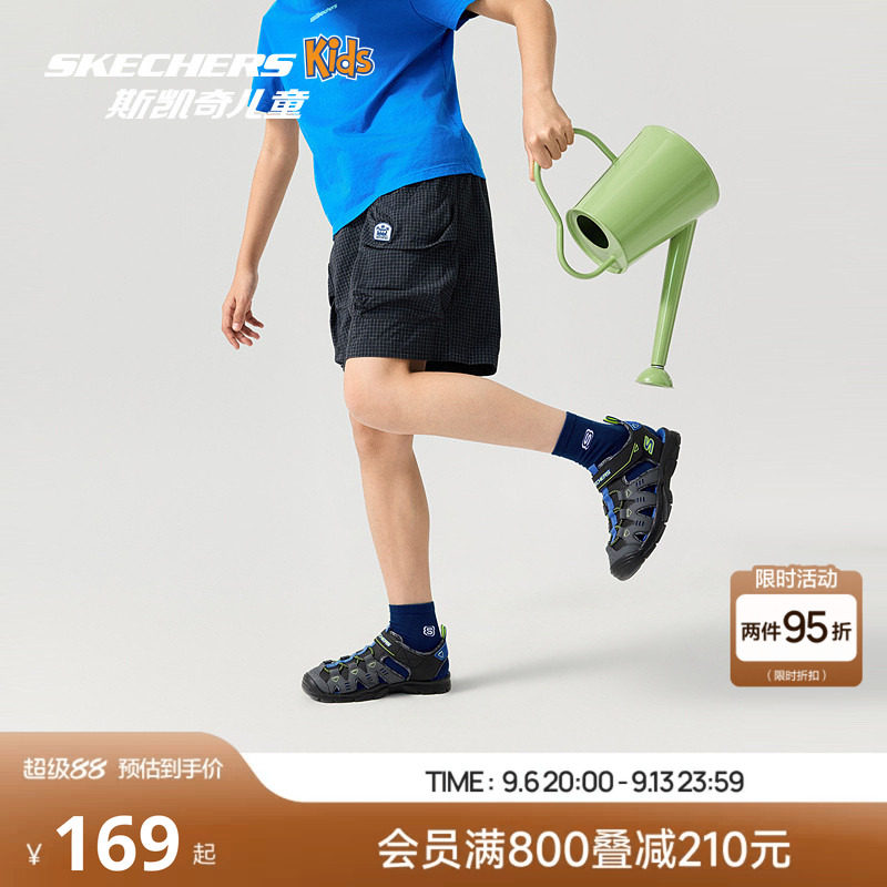 Skechers斯凯奇儿童男运动凉鞋夏季新款青少年户外涉水防滑溯溪鞋图片