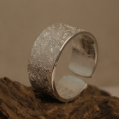 足银999纯手工锻打百福多宝吉言手镯镜面抛光工艺复古纯银定制