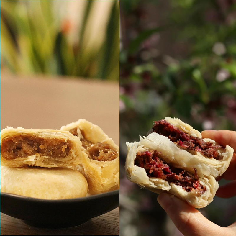 寺庙供养 纯素栗蓉饼/玫瑰鲜花饼 云南特产素饼 生态食材顺丰包邮