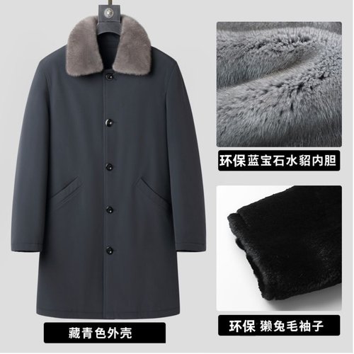 25新男仿水貂内胆皮毛一体夹克