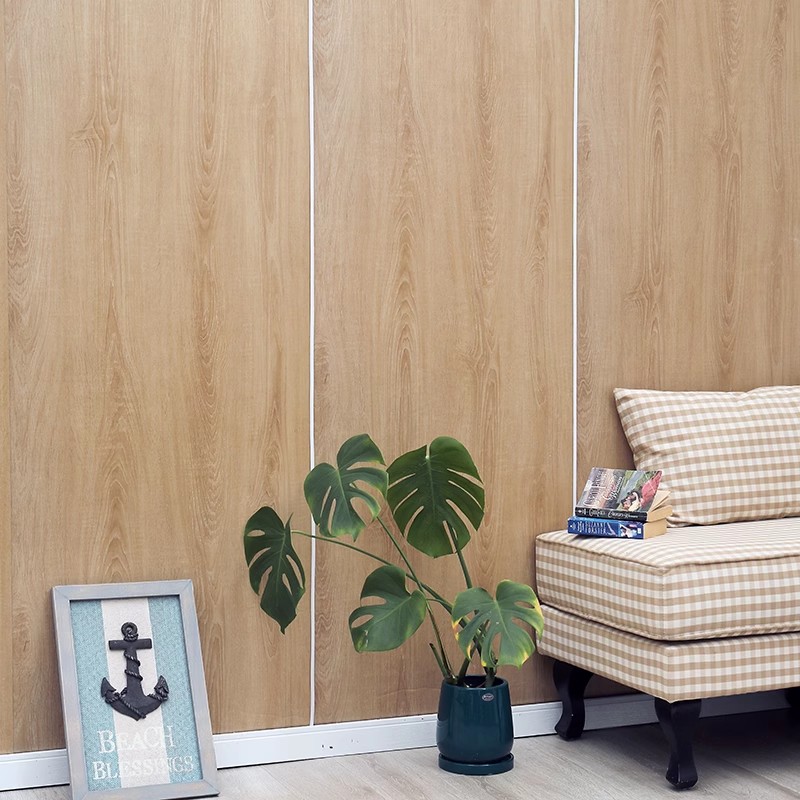 自粘墙纸复古中式木纹壁纸防水PVC餐厅装饰3D立体客厅背景墙贴纸