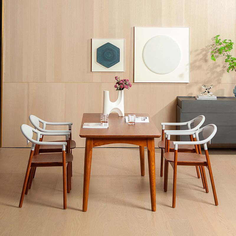 星威水曲柳餐桌桌椅搭配