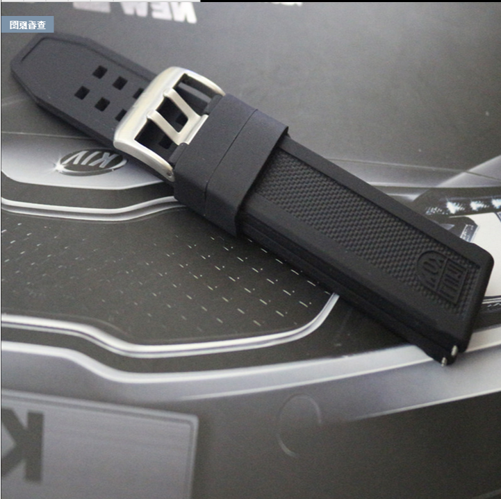适用鲁美诺斯表带Luminox23mm雷美诺时硅橡胶3051 6402 3950 3081