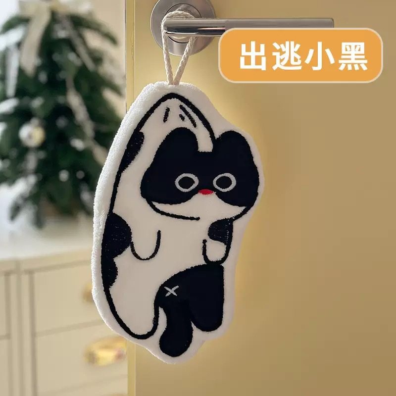 小猫擦手巾挂式可爱珊瑚绒厨房卫生间超强吸水加厚吸水手帕,家庭/个人清洁工具,厨房擦手巾,淘宝优惠券,粉丝福利购,淘宝优惠卷