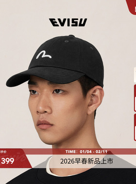 EVISU福神 2026年春季商标和海鸥刺绣鸭舌帽2EAHTU5HT1238XXCT