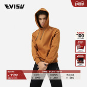 KURO 男士 商标刺绣纯棉美式 EVISU 复古连帽衫 卫衣