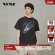 潮流舒适冲浪营印花T恤短袖 EVISU KURO男士