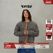 EVISU福神 2025秋男水洗徽章印花加厚纯棉外套2EAEJM5DJ6042XXDQ