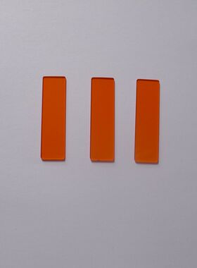 橙色玻璃 滤光片 CB565 CB5 长波通 前截止后通过 52*15*1.5mm