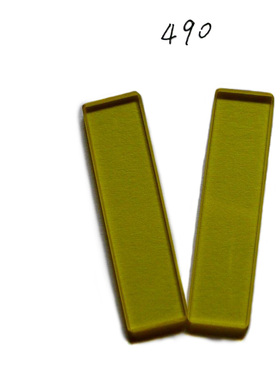 光学黄色玻璃JB490 金色滤光片 490nm 前截止 后通过 6*3.5*1mm