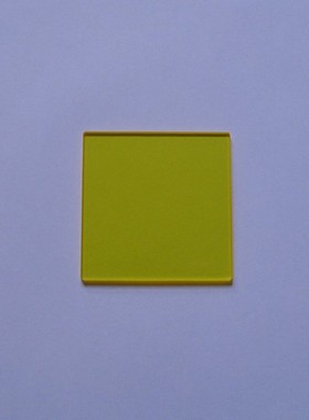 光学黄色玻璃JB470 金波滤光片 470nm后通过 前截止  8*6*1.5mm