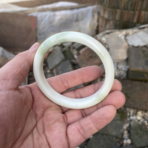 兵马俑同款活玉陕西西安蓝田玉手镯女款老料翠玉镯子62带证书