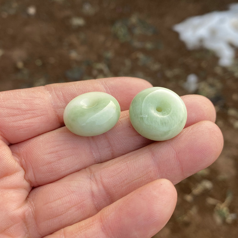 兵马俑同款活玉陕西蓝田玉平安扣吊坠20mm左右小孩尺寸挂件带证书