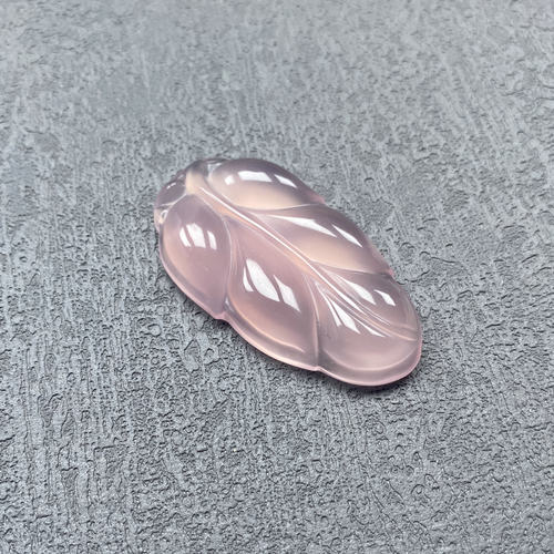 天然女款西安冰花芙蓉玉树叶吊坠