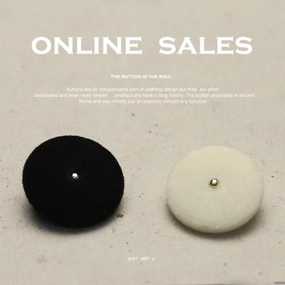 简约植绒纽扣毛衣针织衫百搭扣子