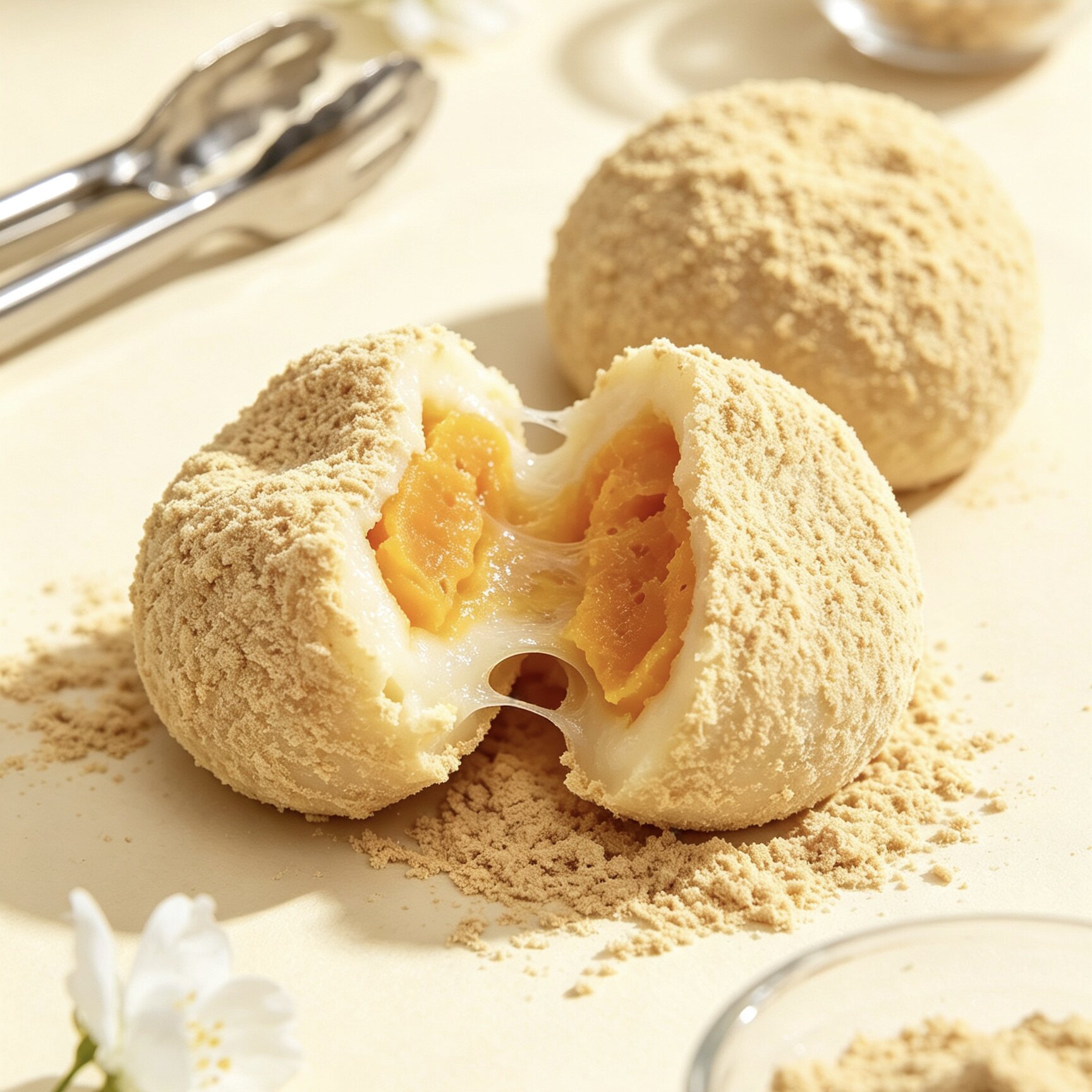  轻卡麻薯球糯叽叽无面粉不加蔗糖手工制作零食点心早餐饱腹