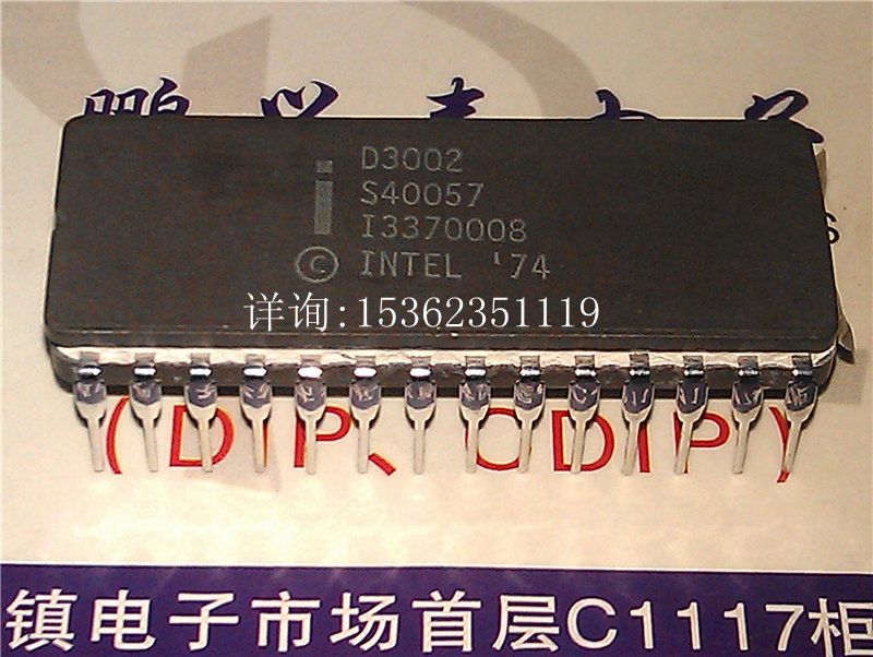 Inetl 英特尔  D3002  具有2位处理能力 早期老式微处理器CPU芯片