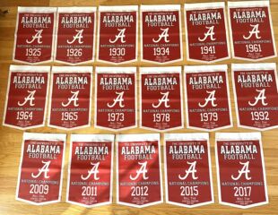 Alabama Crimson Tide Football National Champions 17 Flag