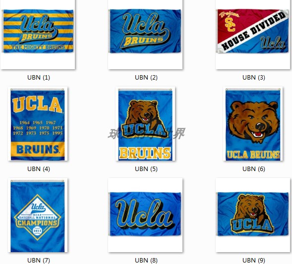 ucla bruins flag棕熊队球迷装饰旗帜