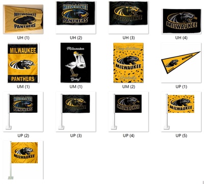 UW Milwaukee Panthers College Flag密尔沃基大学黑豹队学院旗帜