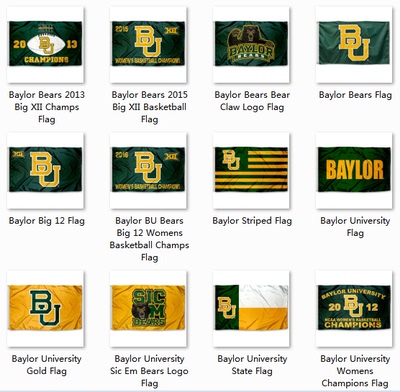 NCAA Baylor Bears Flag贝勒大学熊队球迷装饰旗帜