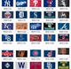 Flag棒球球迷酒吧摇滚装 MLB 饰海报旗帜 Logo USA Baseball Team