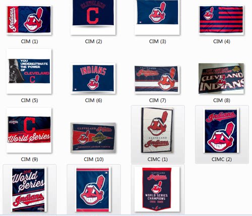 Cleveland Indians Outdoor Flag克里夫兰印第安人球迷旗帜车旗