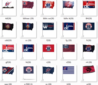 NBA Washington Wizards Car Flag华盛顿奇才队球迷旗帜车旗