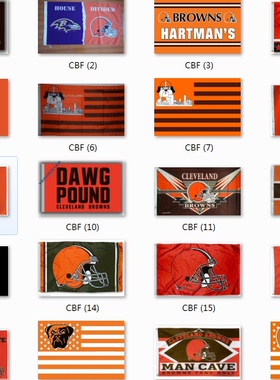 Football Cleveland Browns Flag克利夫兰布朗球迷装饰旗帜挂毯