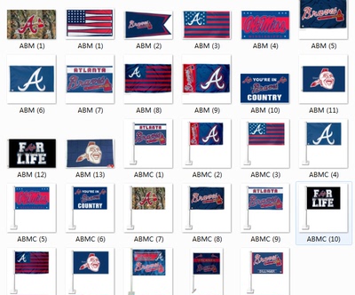 MLB Atlanta Braves Car Flag亚特兰大勇士队装饰海报旗帜车旗