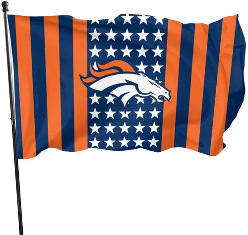 美式橄榄球队丹佛野马队球迷旗帜NFL Denver Broncos Flag国旗